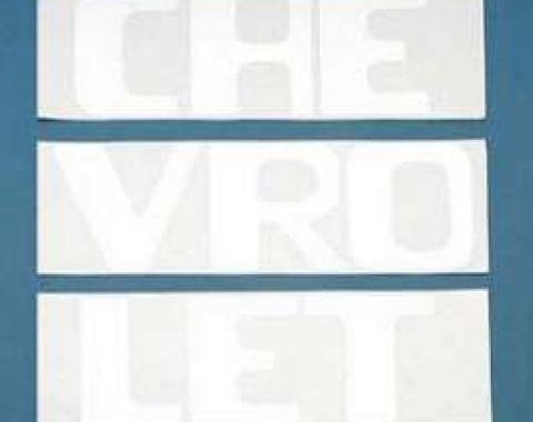 Chevy Truck Tailgate Letters, White, Step Side, 1956-1966