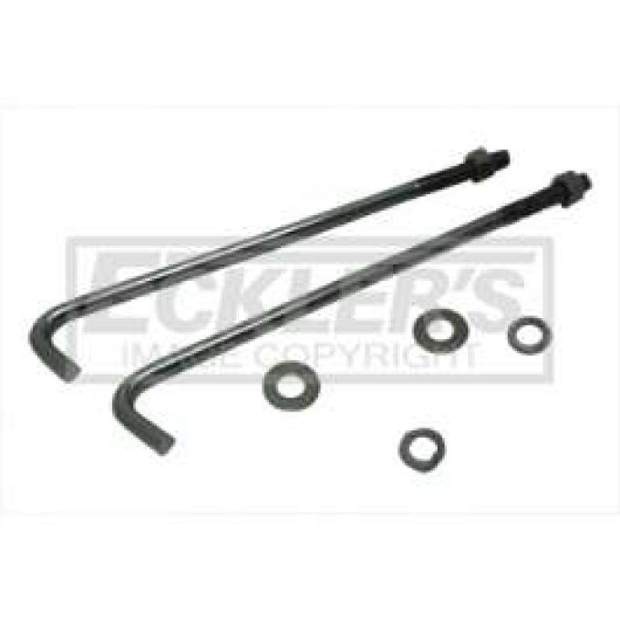 Chevy Truck Battery Hold Down Bolts, Stainless Steel, Polished, 1955-1957