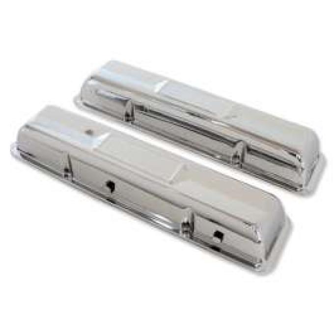 Chevelle Valve Covers, Small Block, Chrome, 1964-1967