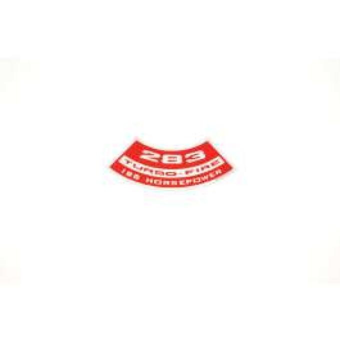 Chevelle Air Cleaner Decal 283 Turbo-Fire 195 hp, 2Bc, 1966-1967