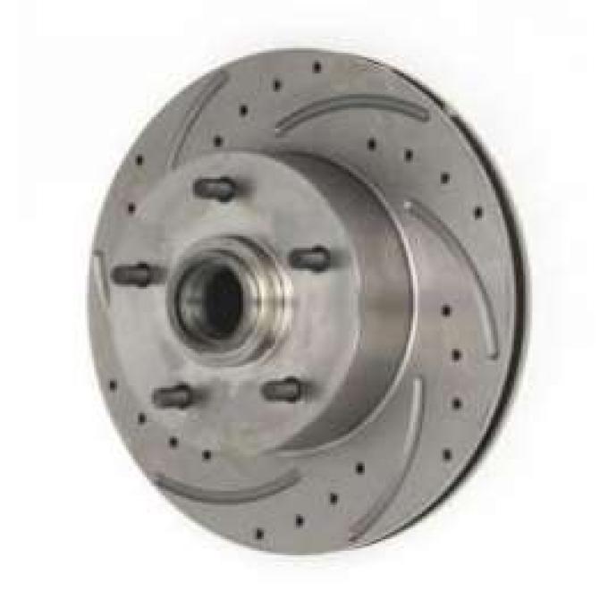 Chevelle Front Disc Brake Rotor, Drilled, Slotted & Vented, Left, 1964-1972