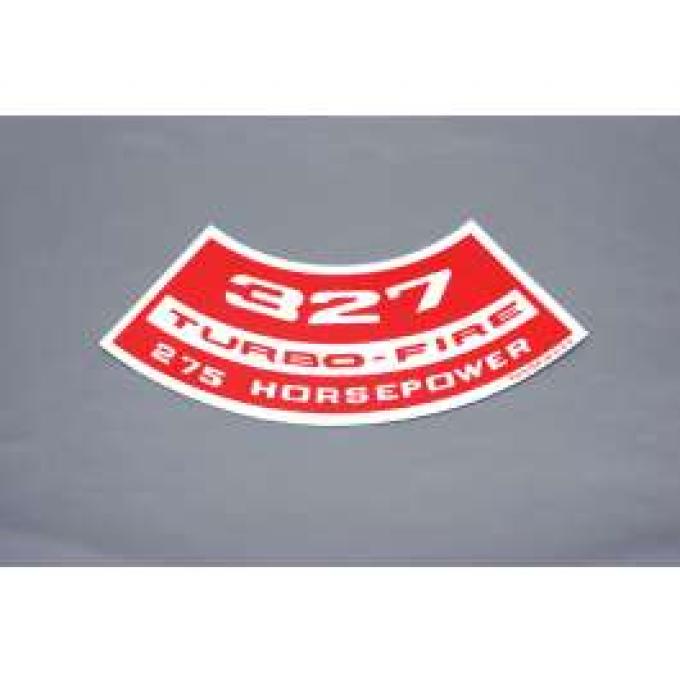 Chevelle Air Cleaner Decal, 327 Turbo-Fire 275 hp, 1966-1968