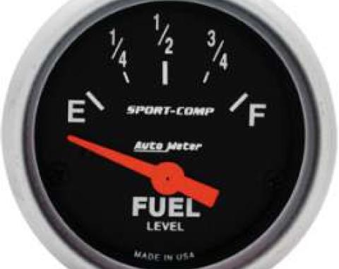 Chevelle Gas Gauge, 0-30 Ohm, Sport-Comp Series, Auto Meter, 1964-1972