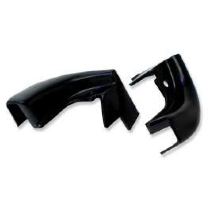 Chevelle Door Jamb Wind lace End Caps, Black, 2-Door Coupe,1964-1965