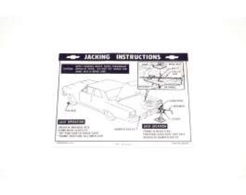 Chevelle Jacking Instructions Decal, 1964-1966