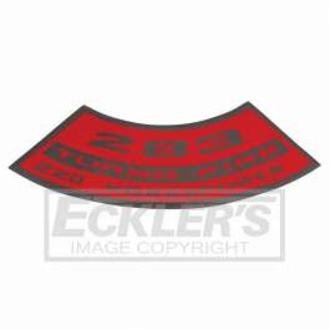 Chevelle Air Cleaner Decal, 283 Turbo-Fire 220hp, 1966-1967