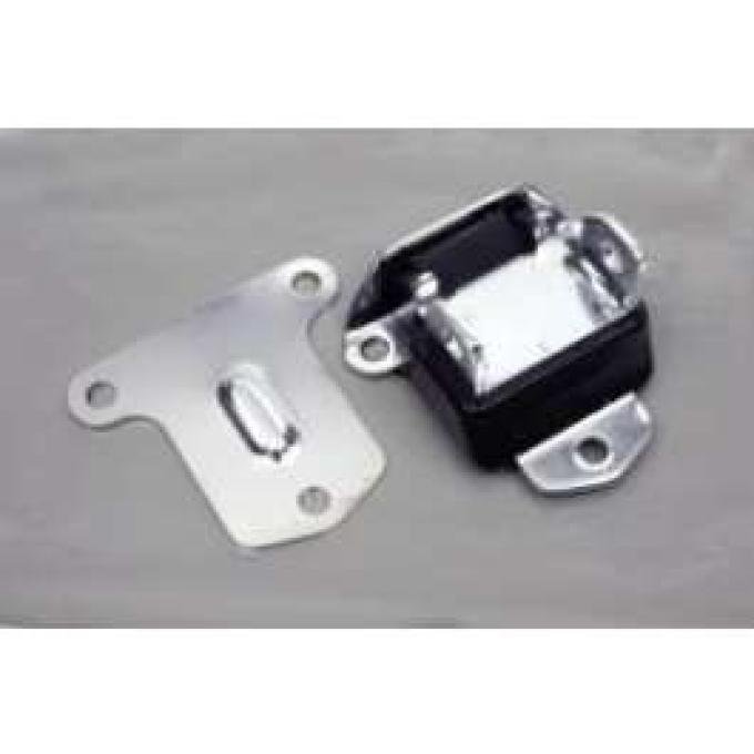 Chevelle Motor Mount, Big Block, 1968-1972 & 350ci, 1970-1972, Polyurethane, Chrome