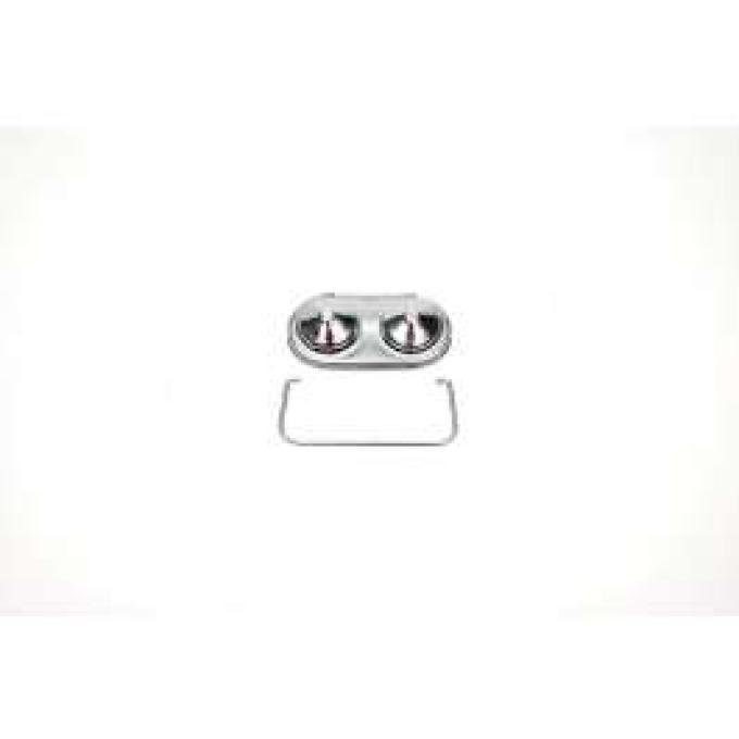 Chevelle Master Cylinder Cover, Single Clip, 5 x 2-3/8
