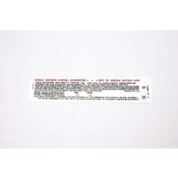 Chevelle Decal, Emission (350/360hp, 350/370hp), 1970