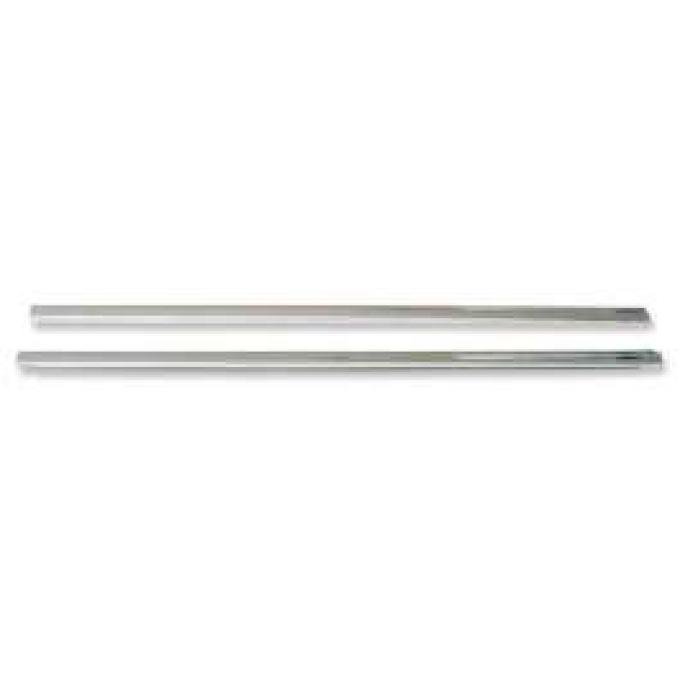 Chevelle Drip Rail Moldings, Pillar Front, Coupe, 1968-1972