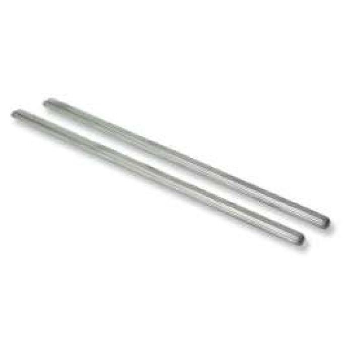 Chevelle Armrest Base Trim Moldings, Chrome, 1968-1972