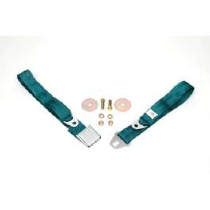Seatbelt Solutions 1964-1966 Chevelle, Rear Lap Belt, 60" with Chrome Lift Latch 1800604009 | Turquoise