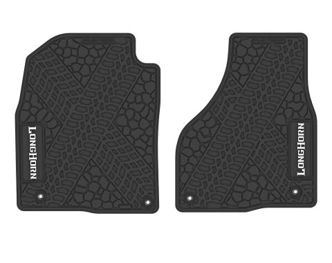 FlexTread 12-18 RAM 1500 & 19-24 RAM 1500 Classic Floor Mats (2pc) w/ Longhorn Logo NGTT11019