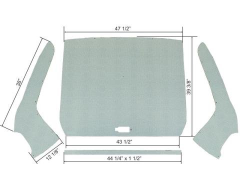 Dennis Carpenter Headliner Kit Perforated - 1957-60 Ford Truck B7C-8151968-A