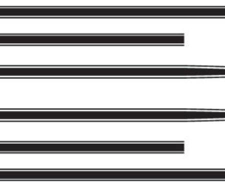 RestoParts Decal, 69 El Camino, Body Stripe, Super Sport, Black 3950079BK