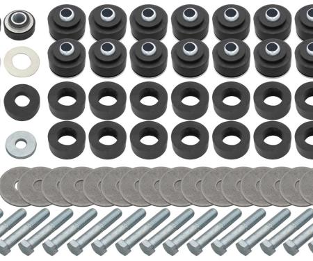 RestoParts Bushing Kit, Body, 64-67 CH/CUT Cnv, 64-67 GTO/TP/LM/SL Cpe/Cnv , 28 pcs w/Hdw SB515K