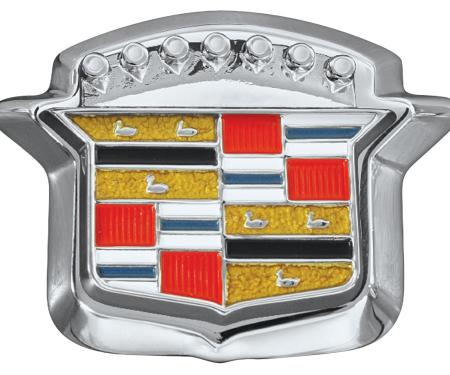RestoParts Emblem, Trunk Lock Crest, Complete, 1964-68 Cadillac CE08669