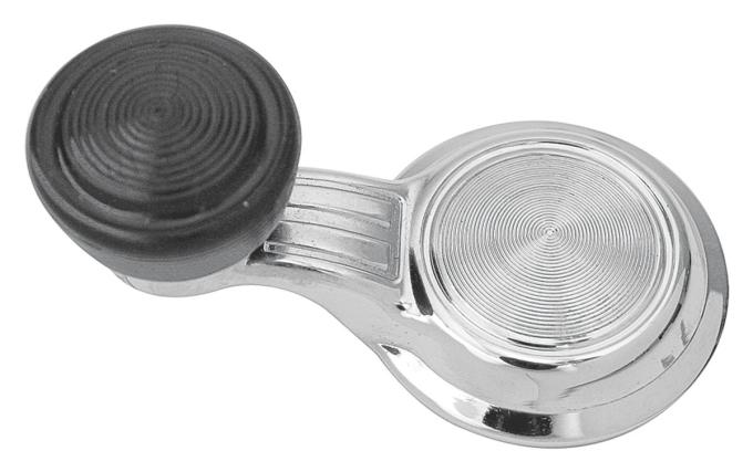 RestoParts Handle, Vent Window Crank, 1968-72 GM "A" Body/1968 Bonn/Cat/GP, Black Knob C220041