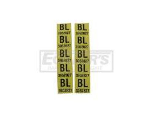 El Camino Coil Spring Decal, SS396, With Standard Suspension, Rear, Bl3952827, 1969