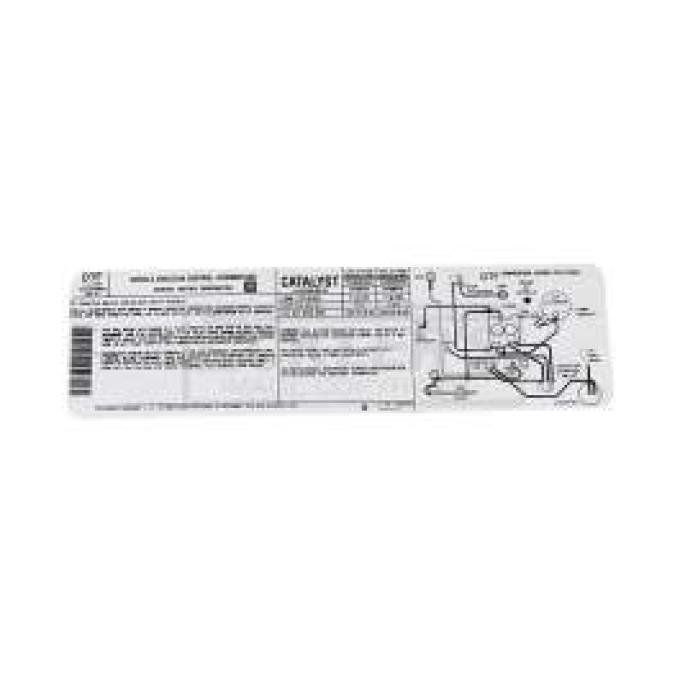 El Camino Emission & Hose Routing Decal, 231 c.i. (3.8) Automatic Transmission, Code DTF, 1983