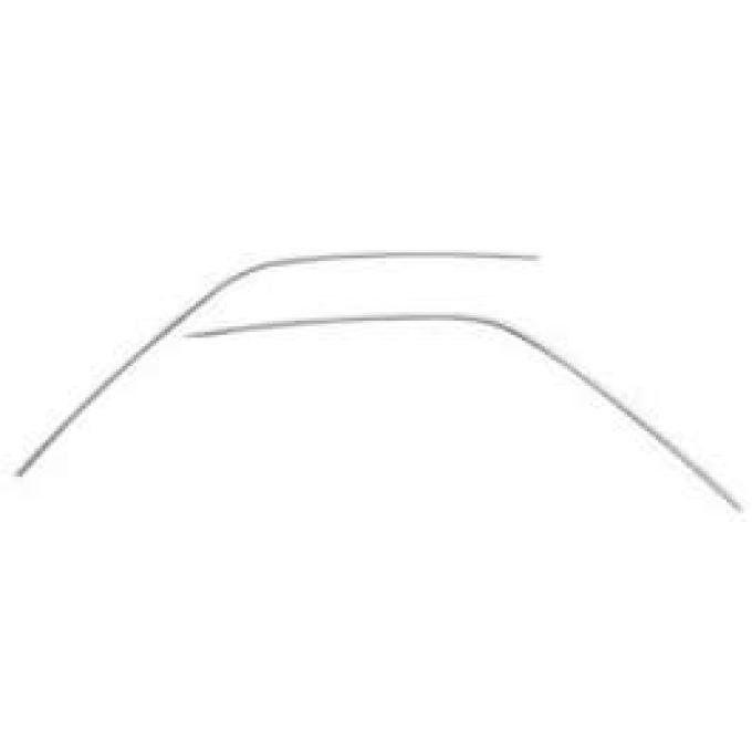 El Camino Drip Rail Moldings, Rear, 1978-1987