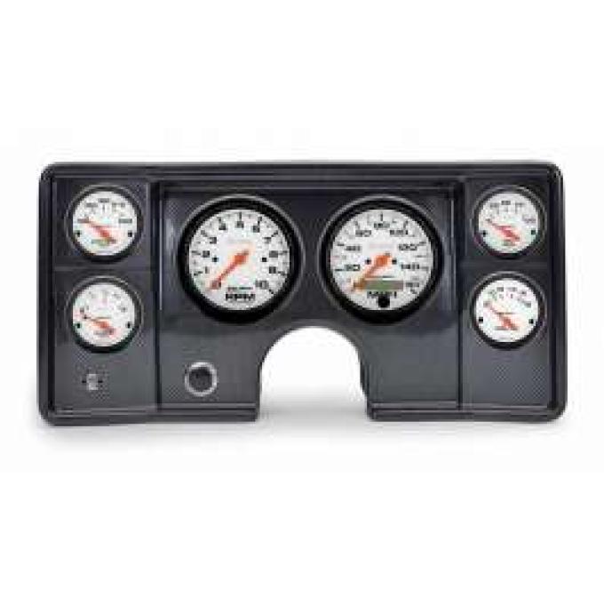 El Camino Instrument Cluster Panel, Carbon Fiber Finish, With Phantom Gauges, 1978-1981