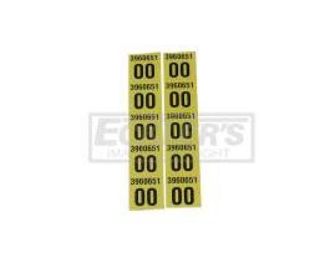 El Camino Coil Spring Decal, SS396 Or LS6, Rear, OO3960651, 1970