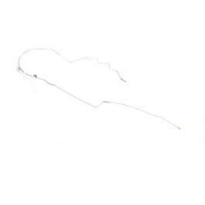 El Camino Fuel Return Line, Non Fuel Injection, One Piece 1/4 Inch, Stainless Steel, 1983-1987