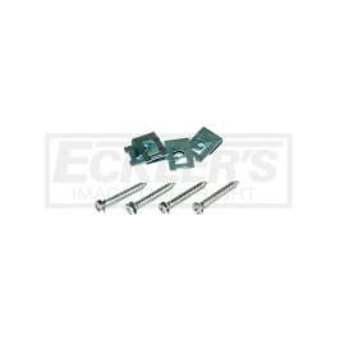 El Camino Air Conditioning Fasteners Air Conditioning Outlet Control Bezels Automatic Transmission Kick Panels, 8 Pieces, 1969