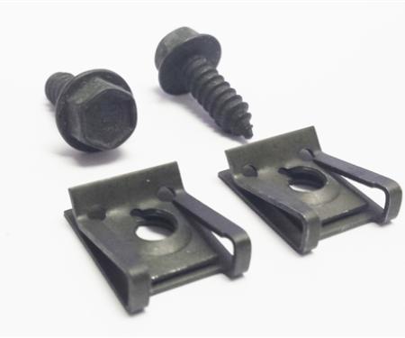 Redline Restomotive® 1971-1974 Chevrolet Camaro Windshield Washer Jar Bracket Mounting Hardware Set