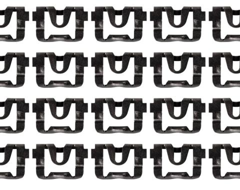 Redline Restomotive® 1967-1979 Chevrolet Camaro Rear Window Glass Molding Clip Set, Coupe
