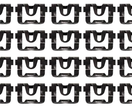 Redline Restomotive® 1967-1979 Chevrolet Camaro Rear Window Glass Molding Clip Set, Coupe