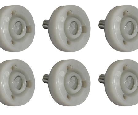 Corvette Window Regulator Rollers, 6 Piece Set, 1968-1982