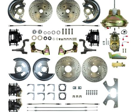 Right Stuff 1967 GM F-Body Non-Staggered 4 Wheel Power Disc Brake Conversion AFXDC42CS