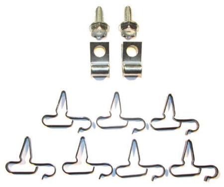 Right Stuff 1962-70 Mopar B-Body, 11-Piece Brake Line Clip Set BCS002