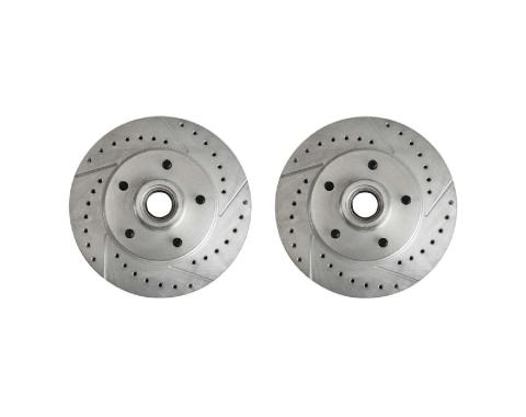 Right Stuff 1970-77 GM A/F-Body, Zinc Washed, Drilled & Slotted Front Brake Rotor/Pair BR03ZDC