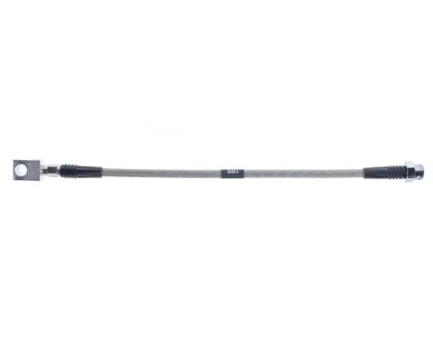 Right Stuff 1969-72 GM A/F/X, Braided Stainless Steel Rear Brake Flex Hoses W/Block FH06S