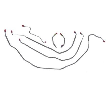 Right Stuff 1968-72 Chevrolet Chevelle W/Power Drums Pre-Bent OE Steel Front Brake Line Kit CKT6802