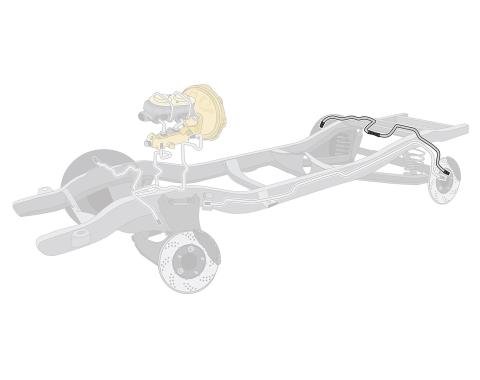 Right Stuff 1964-67 Chevrolet Chevelle Pre-Bent Stainless Steel Rear Axle Brake Line CRA6403S