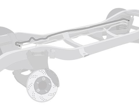 Right Stuff 1970-73 Chevrolet Camaro, Pre-Bent 3/8" Stainless Steel Front To Rear Fuel Line FGL7001S