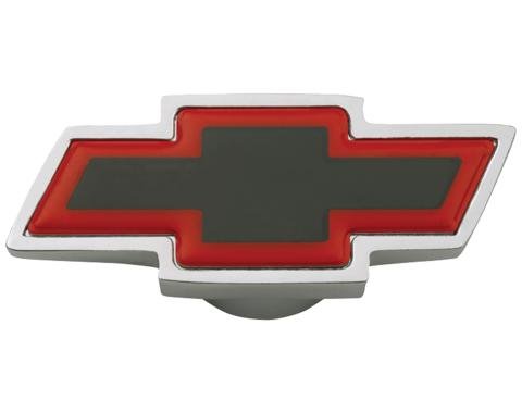Proform Carburetor Air Cleaner Center Nut, Large Chevy Bowtie Style, Black Center w/ Red 141-333