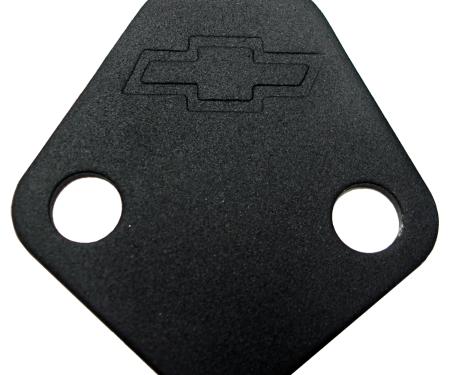 Proform Fuel Pump Block-Off Plate, Blk Crinkle with Bowtie, Fits BB Chevy V8 Engines 141-213