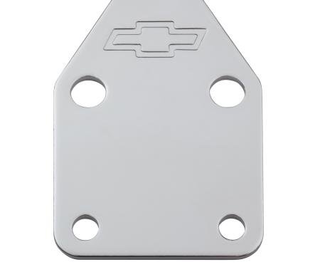Proform Fuel Pump Block-Off Plate, Chrome with Bowtie Logo, Fits SB Chevy V8 Engines 141-210