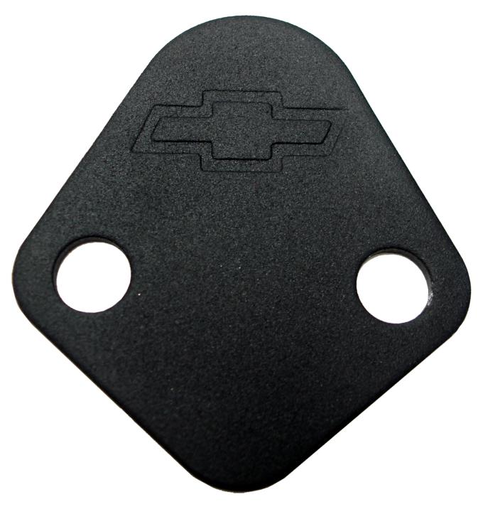 Proform Fuel Pump Block-Off Plate, Blk Crinkle with Bowtie, Fits BB Chevy V8 Engines 141-213