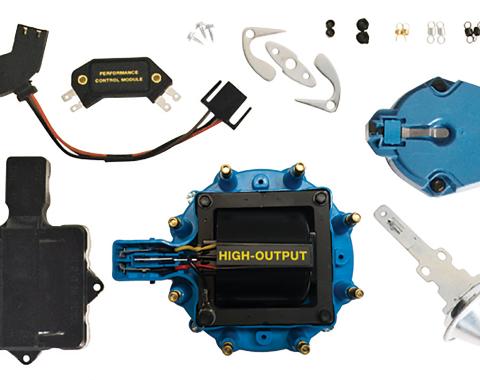 Proform Engine Distributor Tune-Up Kit, Fits GM HEI V8 Dist w/Internal Coil, Blue Cap 66945BC