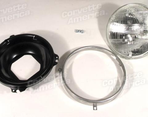Corvette Headlight Capsule, Outer Right, 1968-1982