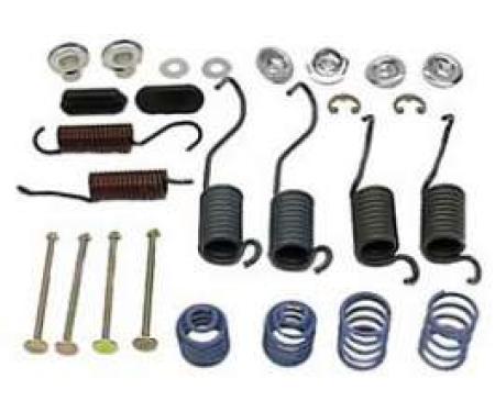 Camaro Drum Brake Shoe Mounting Hardware Kit, Rear, 1967-1969