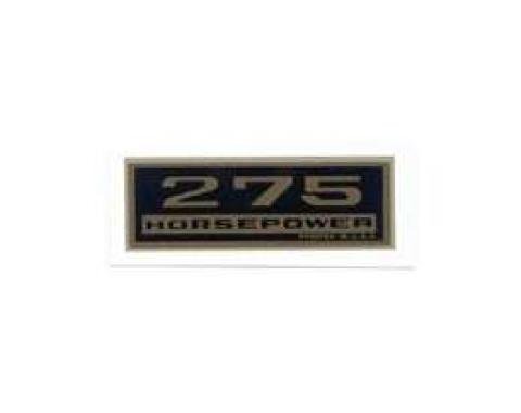 Camaro Valve Cover Decal, 275 Horsepower, For Cars With 327ci Engine, 1967-1968