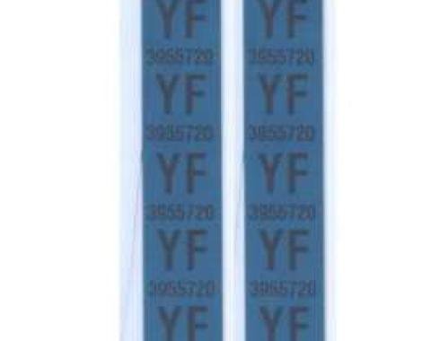 Camaro Coil Spring Tape Decals, Code YF, Z28, 1969