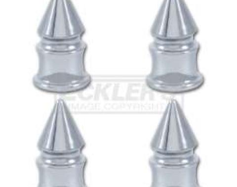 Camaro Valve Stem Caps, Chrome Spike, 1967-2014